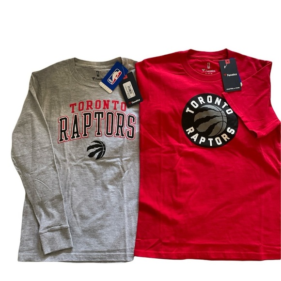 Fanatics Other - Fanatics Toronto Raptors Red and Gray Shirt Set Youth sz L